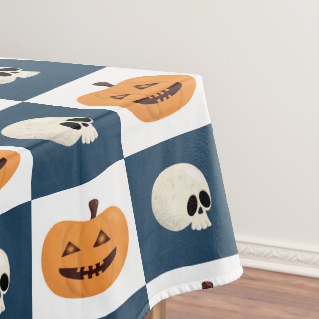 Schädel und Kürbis Tischdecke (Beispiel)