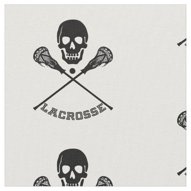 Schädel und Lacrosse Sticks Stoff (Nahaufnahme)