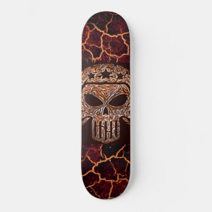 Schädel und Lava Skateboard