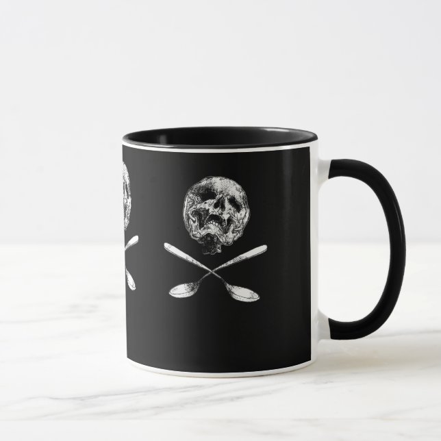 Schädel und Löffel Tasse (Rechts)