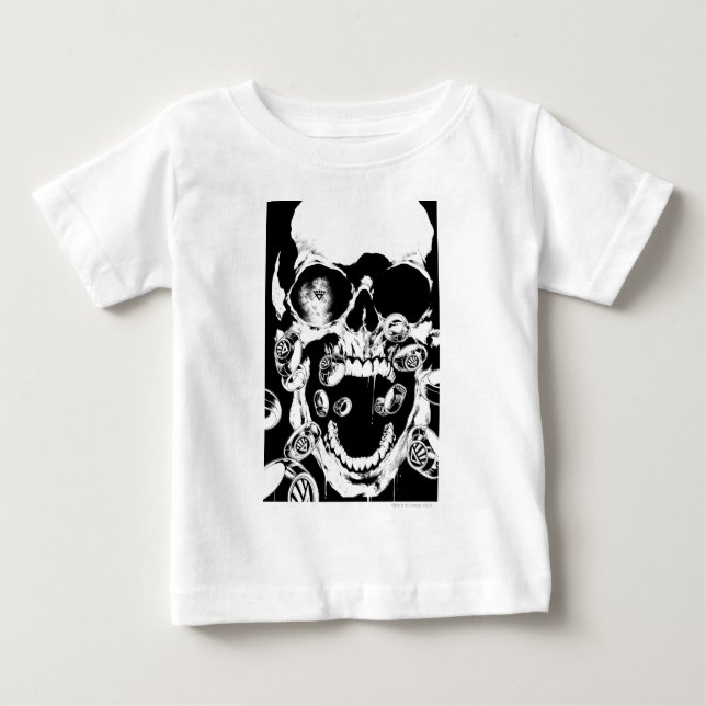 Schädel und Ringe Baby T-shirt (Vorderseite)