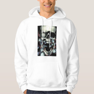 Schädel und Ringe - Farbe Hoodie