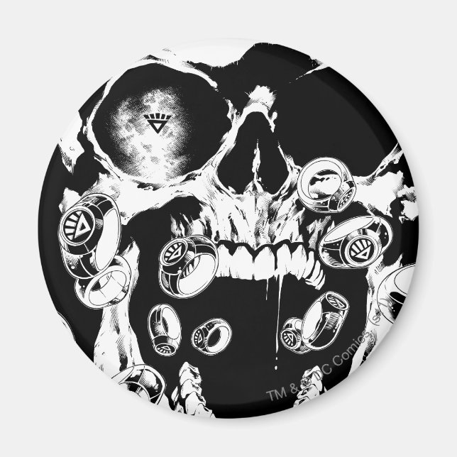 Schädel und Ringe Magnet (Vorne)