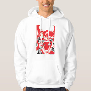Schädel und Ringe - Rot Hoodie