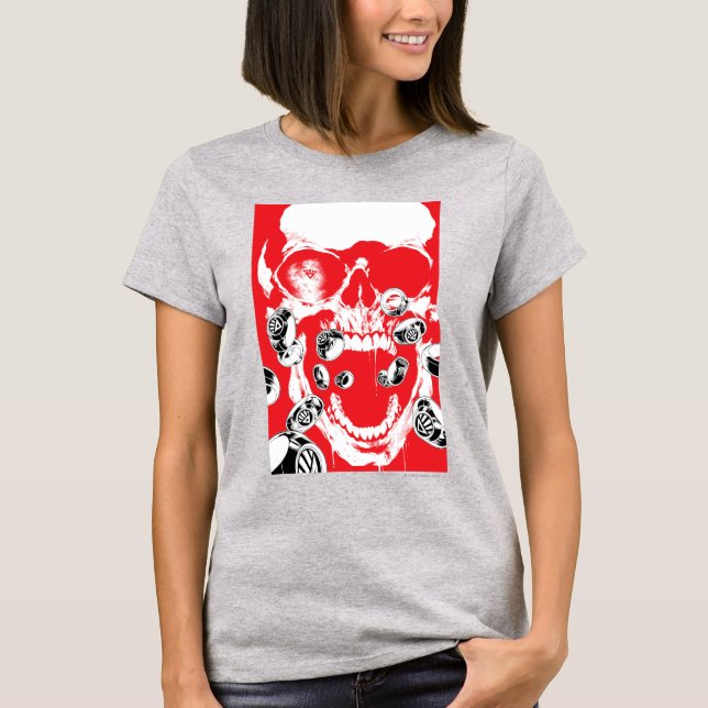 Schädel und Ringe - rot T-Shirt (Vorderseite)