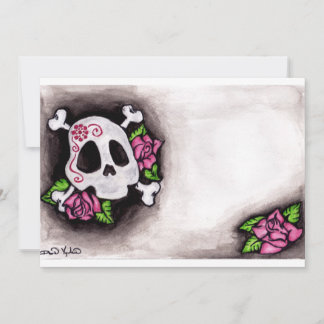 Schädel und Rose