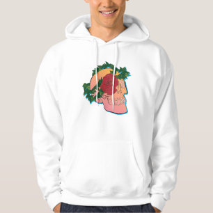 Schädel und Rose Hoodie