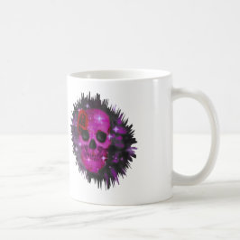 Schädel und Rose Kaffeetasse