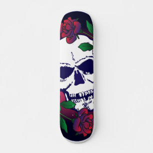 Schädel und Rose Skateboard