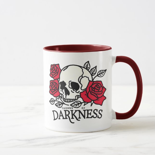 Schädel und Rose Tasse (Rechts)