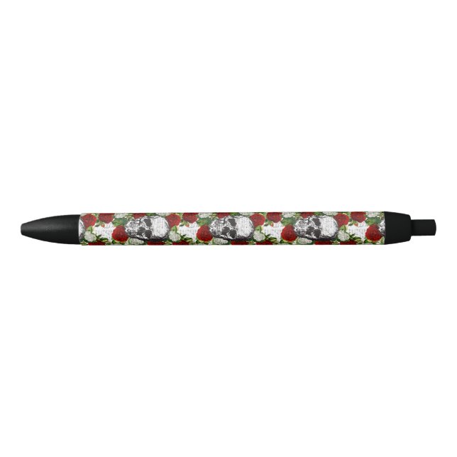 Schädel und Rosen Kugelschreiber (Vorderseite)