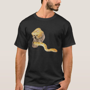 "Schädel-und Schlangen-schwarzer Radfahrer-T - T-Shirt