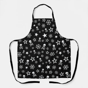 Schädel und Schneeflocken Schürze