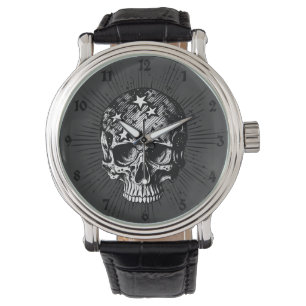 Schädel und Steine III Armbanduhr