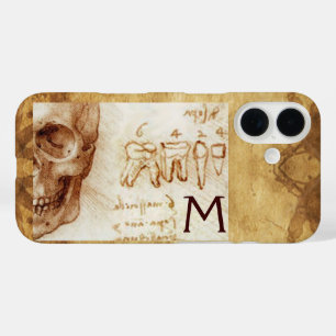 SCHÄDEL UND ZÄHNE, ZAHNKLINIK, ZAHNARZT-MONOGRAMM iPhone 16 HÜLLE
