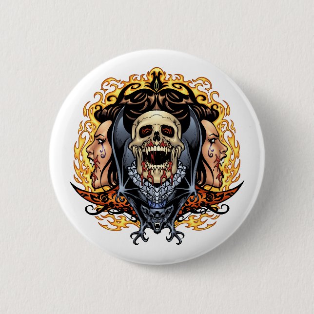 Schädel, Vampire und Schläger kundengerecht durch Button (Vorderseite)