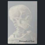 Schädel Van Gogh | mit brennender Zigarette | 1886 Post-it Klebezettel<br><div class="desc">"Schädel eines Skeletts mit brennender Zigarette" wurde von Vincent van Gogh im Jahre 1886 abgeschlossen</div>