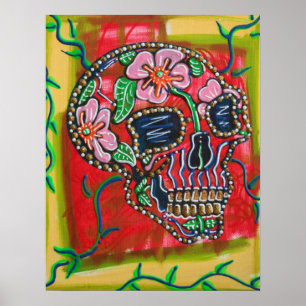 Schädel von Blume Poster