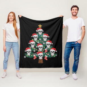 Schädel-Weihnachtsbaum-Pyjama Cooler Skelett-Weihn Fleecedecke