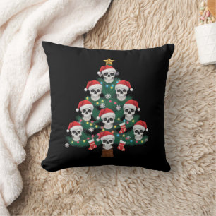 Schädel-Weihnachtsbaum-Pyjama Cooler Skelett-Weihn Kissen
