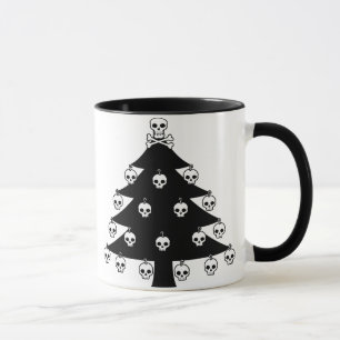 Schädel-Weihnachtsbaum Tasse