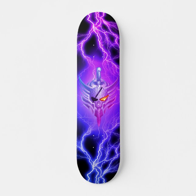 Schädel WIKINGER KRIEGER Skateboard (Vorne)