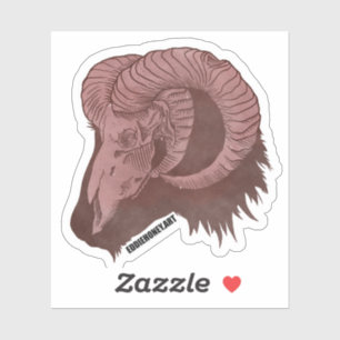 Schädel - Ziege Aufkleber
