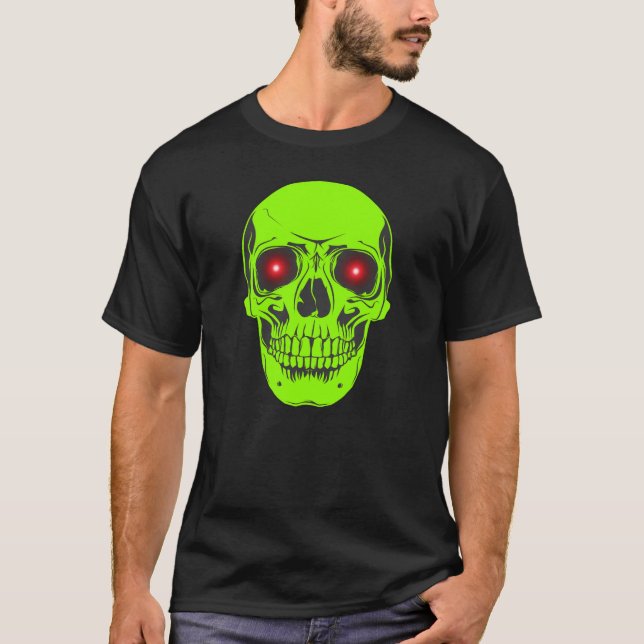 Schädel zu Halloween T-Shirt (Vorderseite)