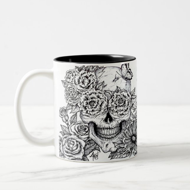 Schädel Zweifarbige Tasse (Links)