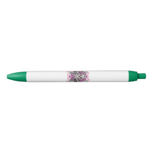 Schädelblume, Skelett Aquarellfarbe Rosa, Hallowee Kugelschreiber