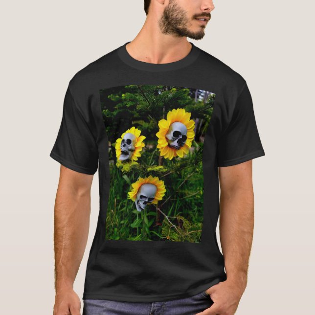 Schädelblumen T-Shirt (Vorderseite)