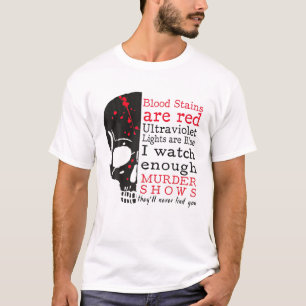 Schädelblutsteine sind rot Ultraviolett-Lichter si T-Shirt