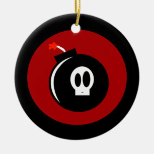 Schädelbombe Keramikornament