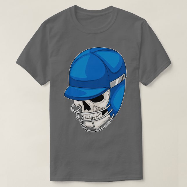 SchädelCricket Helm T-Shirt (Design vorne)