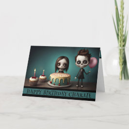 Schädelfreunde Geburtstagskarte Kuchen Ballons Kuc Karte