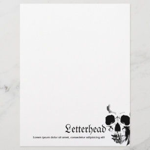 Schädelgesicht Briefkopf