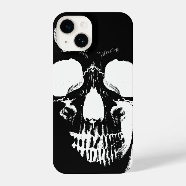 Schädelgesicht iPhone 14 Hülle (Rückseite)