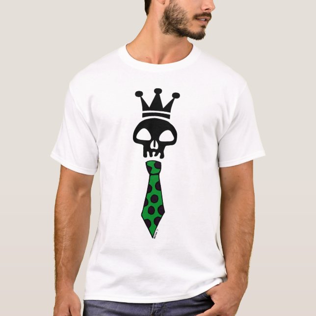 Schädelgrün Krawatte T-Shirt (Vorderseite)