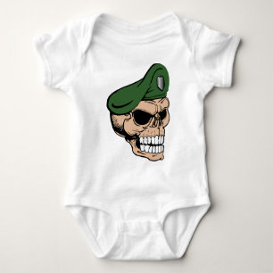 Schädelgrüner Berg Baby Strampler