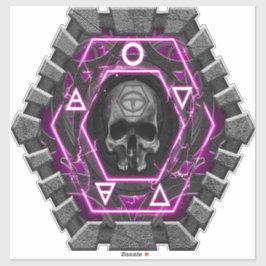 Schädelhügel und Siegel Aufkleber