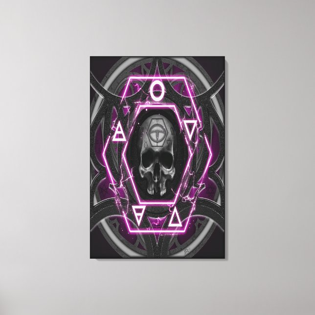 Schädelhügel und Siegel Leinwanddruck (Vorderseite)