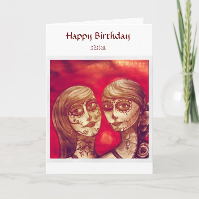 Schädelkarte der alles Gute zum Karte (Vorderseite)