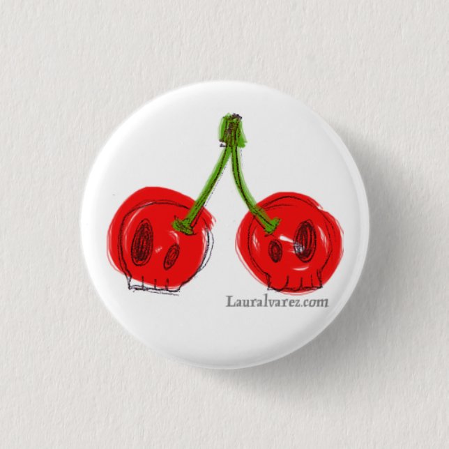 Schädelkirschen Button (Vorderseite)