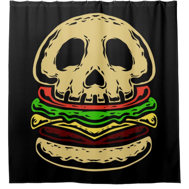 Schädelknochen-Totenspeckenburger Duschvorhang (Vorderseite)