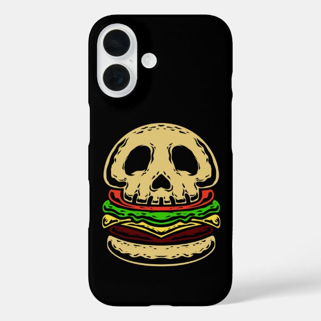Schädelknochen-Totenspeckenburger iPhone 16 Hülle (Rückseite)