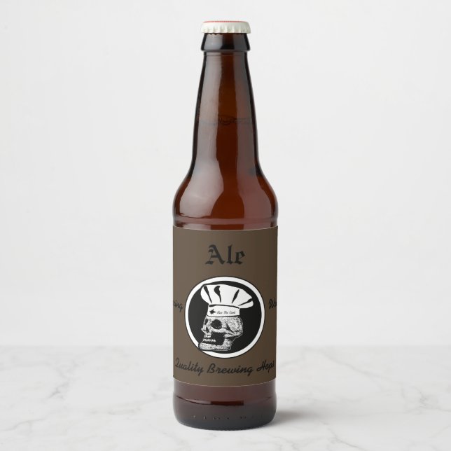 SchädelKoch - Ale Bierflaschenetikett (Vorderseite)