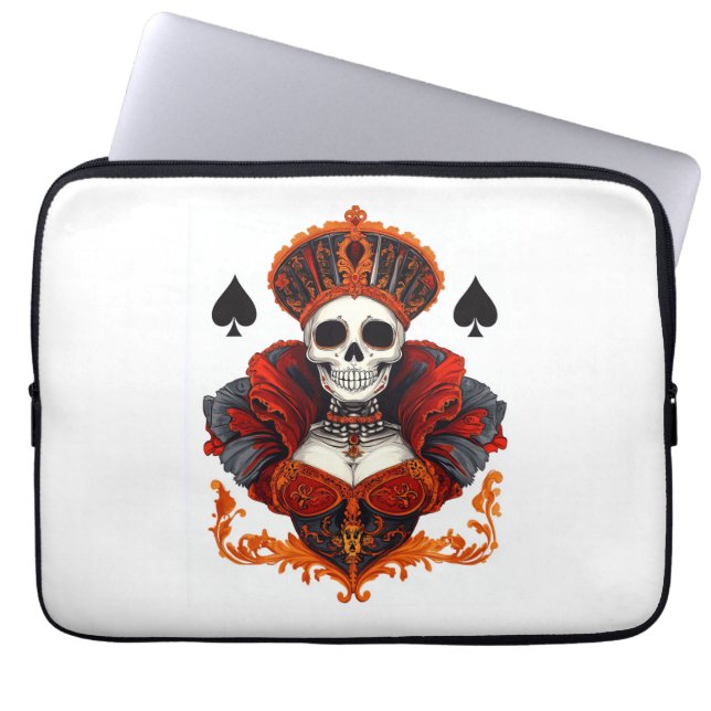 Schädelkönigin Laptopschutzhülle (Vorderseite)