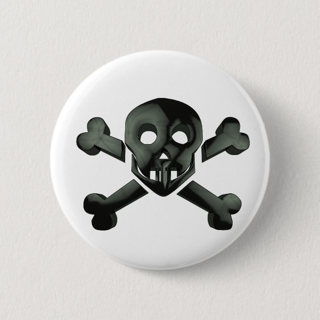 Schädelkreuze Button (Vorderseite)