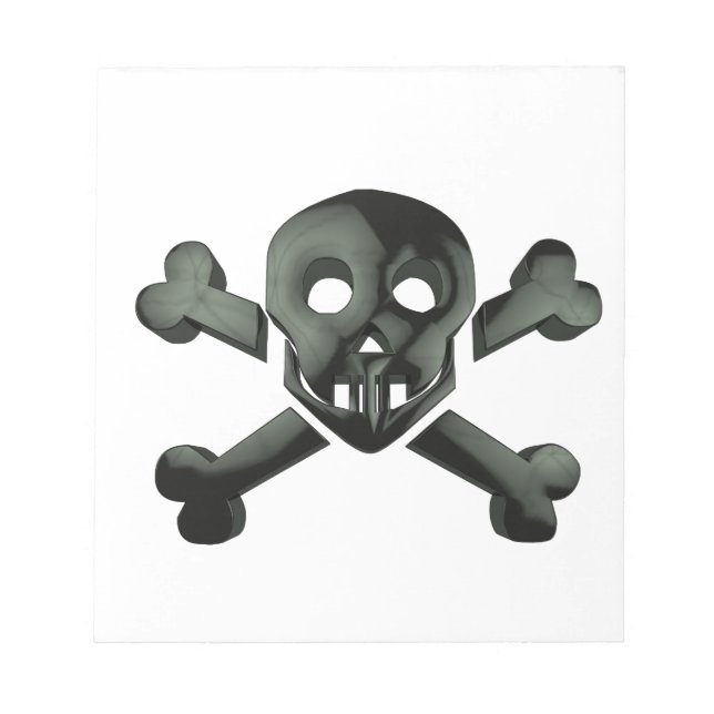 Schädelkreuze Notizblock (Vorderseite)