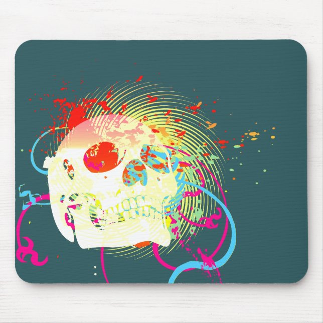 Schädeln. Verdrehte Pfeile. Mousepad (Vorne)